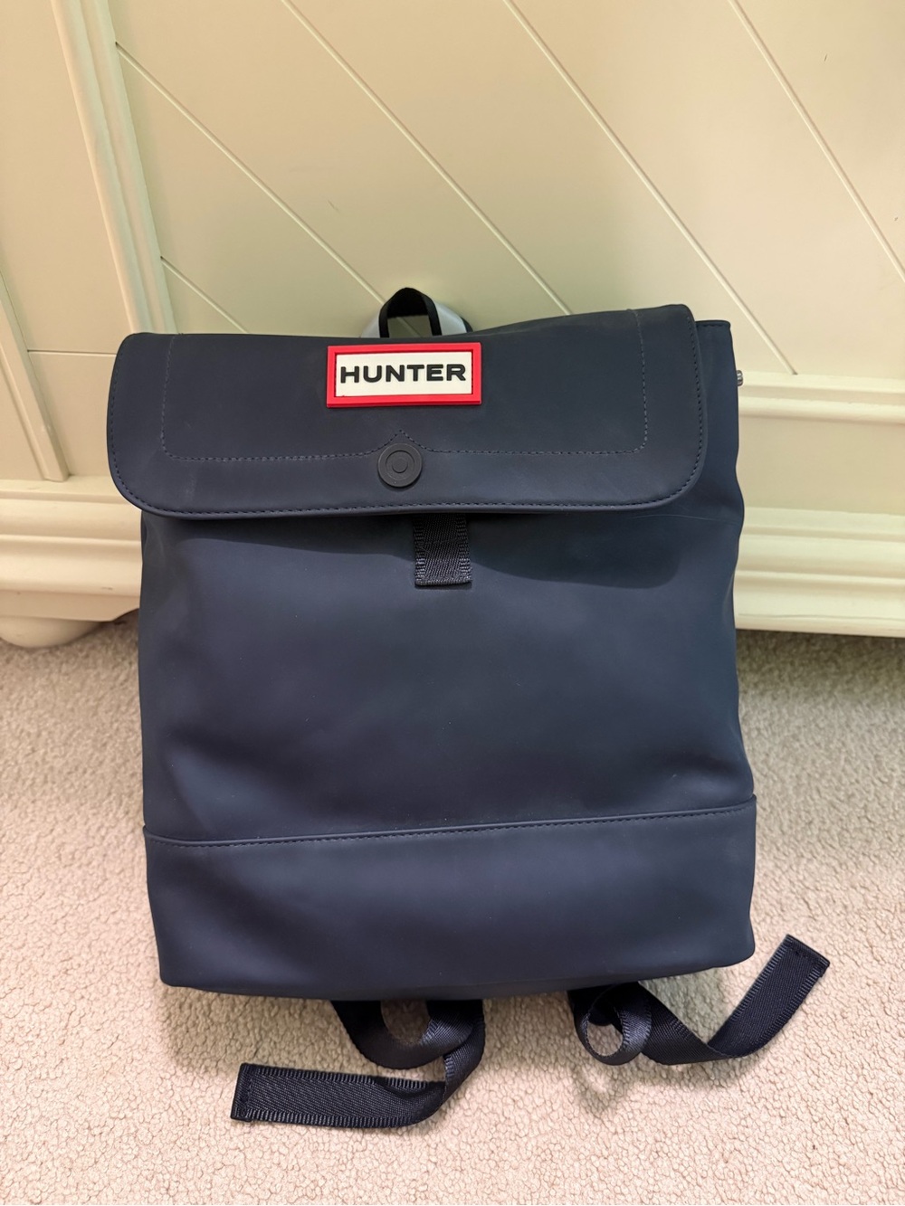 Hunter Navy Roll-Top Backpack
